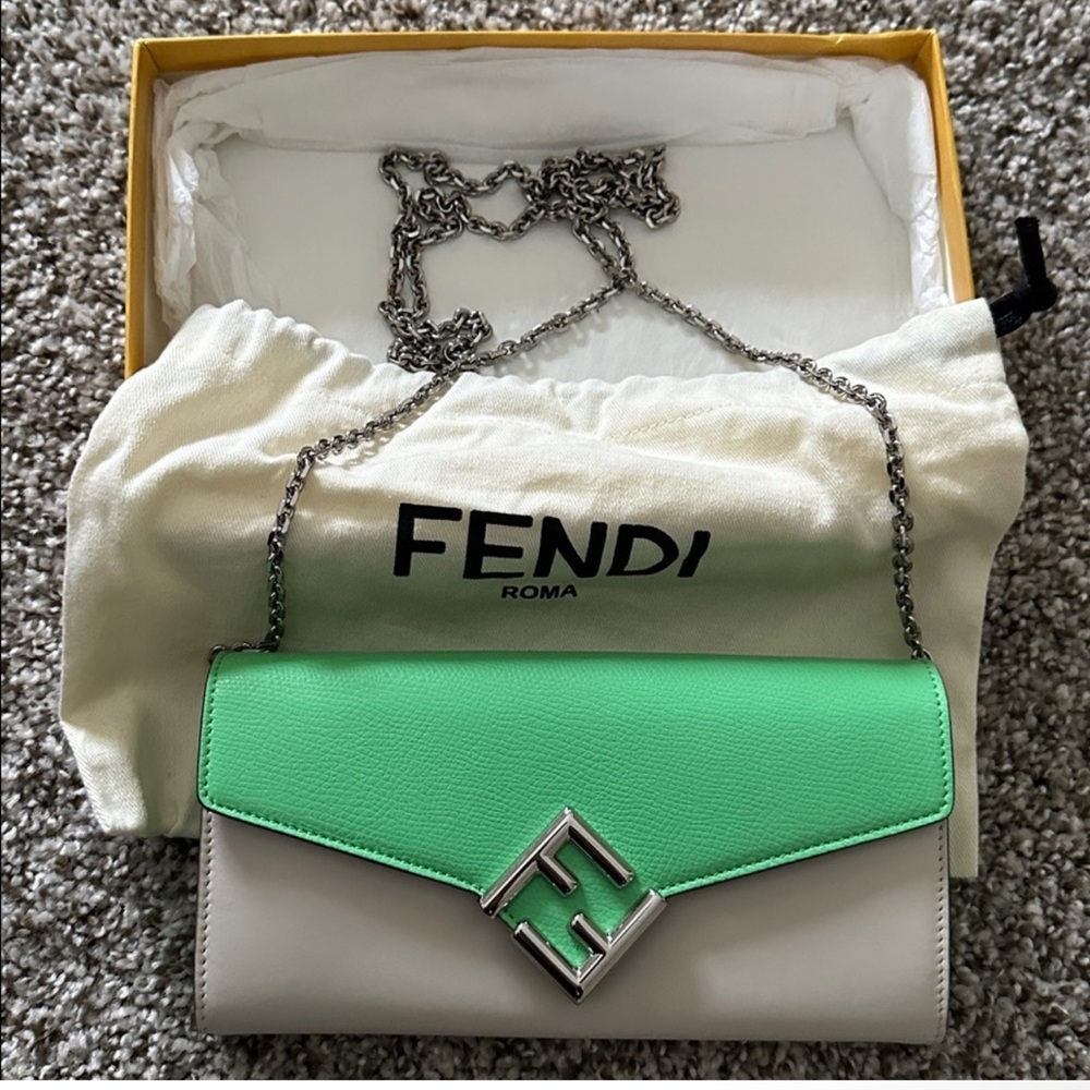 Fendi; FF Diamonds Continental With Removable Chain; EUC - Picture 2 of 13